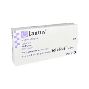 LANTUS SOLOSTAR 100 UI C/ 5 PLUMAS C/ 3 ML