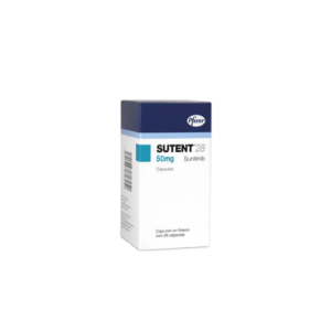 Sutent 50 mg Caja con 28 Cápsulas (Sunitinib)