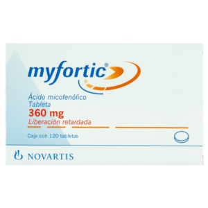 Myfortic 360 mg Caja con 120 Tabletas (Micofenolato sódico)